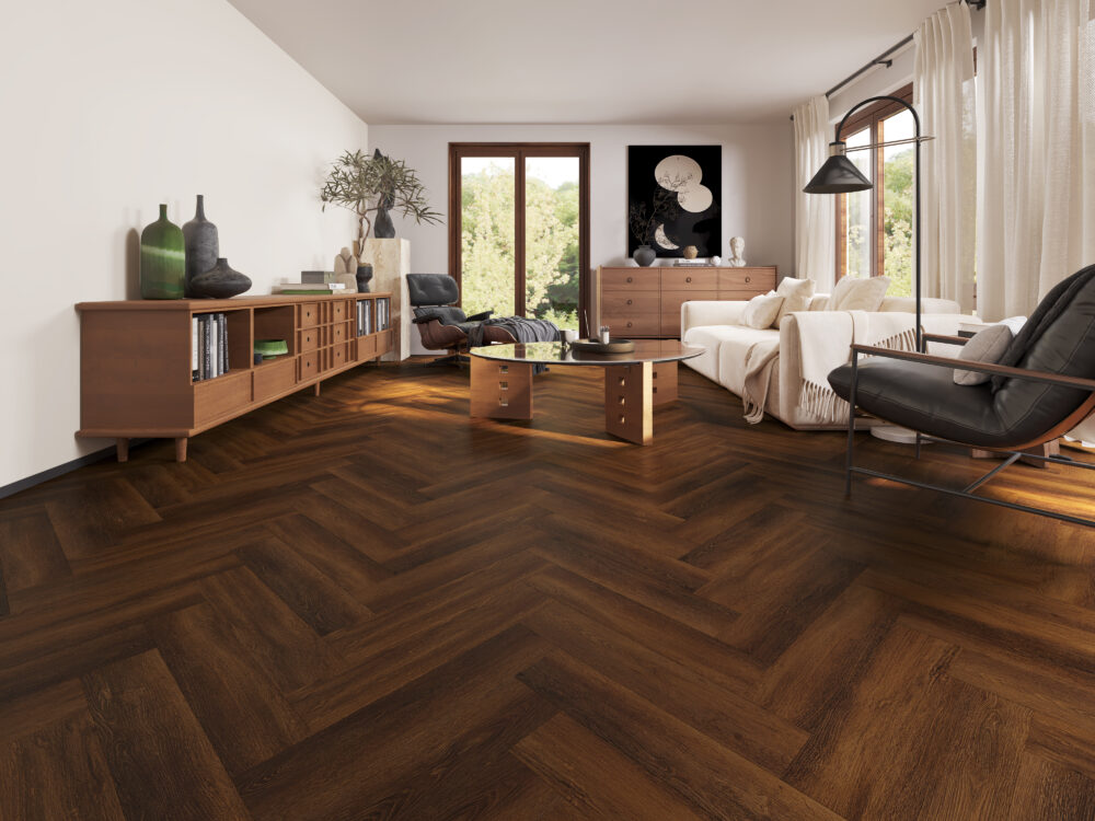 Alva LVT Walnut Oak Herringbone