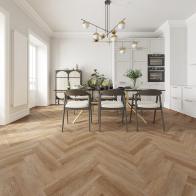 Alva LVT Ash Brown Herringbone