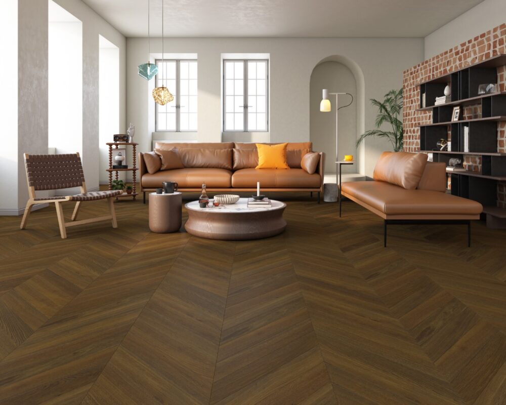 14/3 x 90mm Dark Brown Chevron