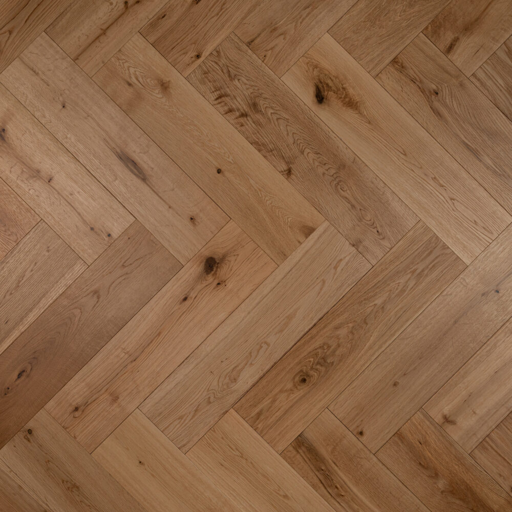 14/3 x 150mm Natural Brushed & Lacquered CLICK Herringbone - Image 2