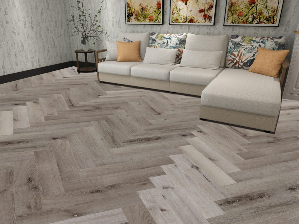 Nordikka SPC Light Washed Oak Herringbone