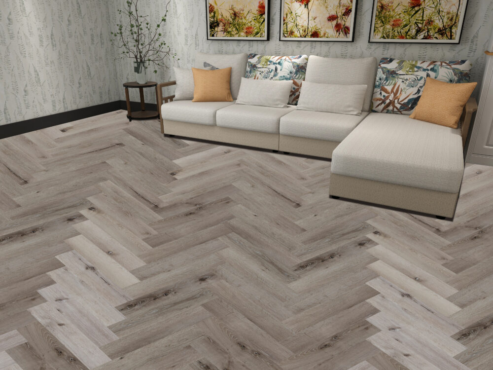 Nordikka SPC Light Washed Oak Herringbone - Image 2