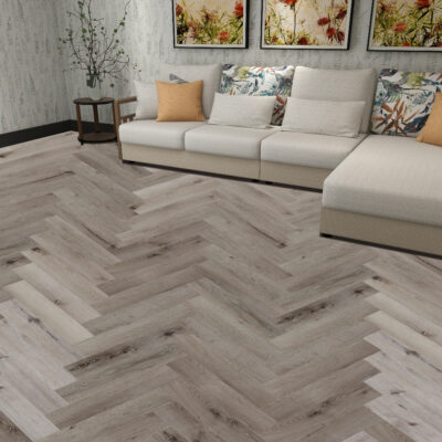 Nordikka LVT Light Washed Oak Herringbone - Image 2