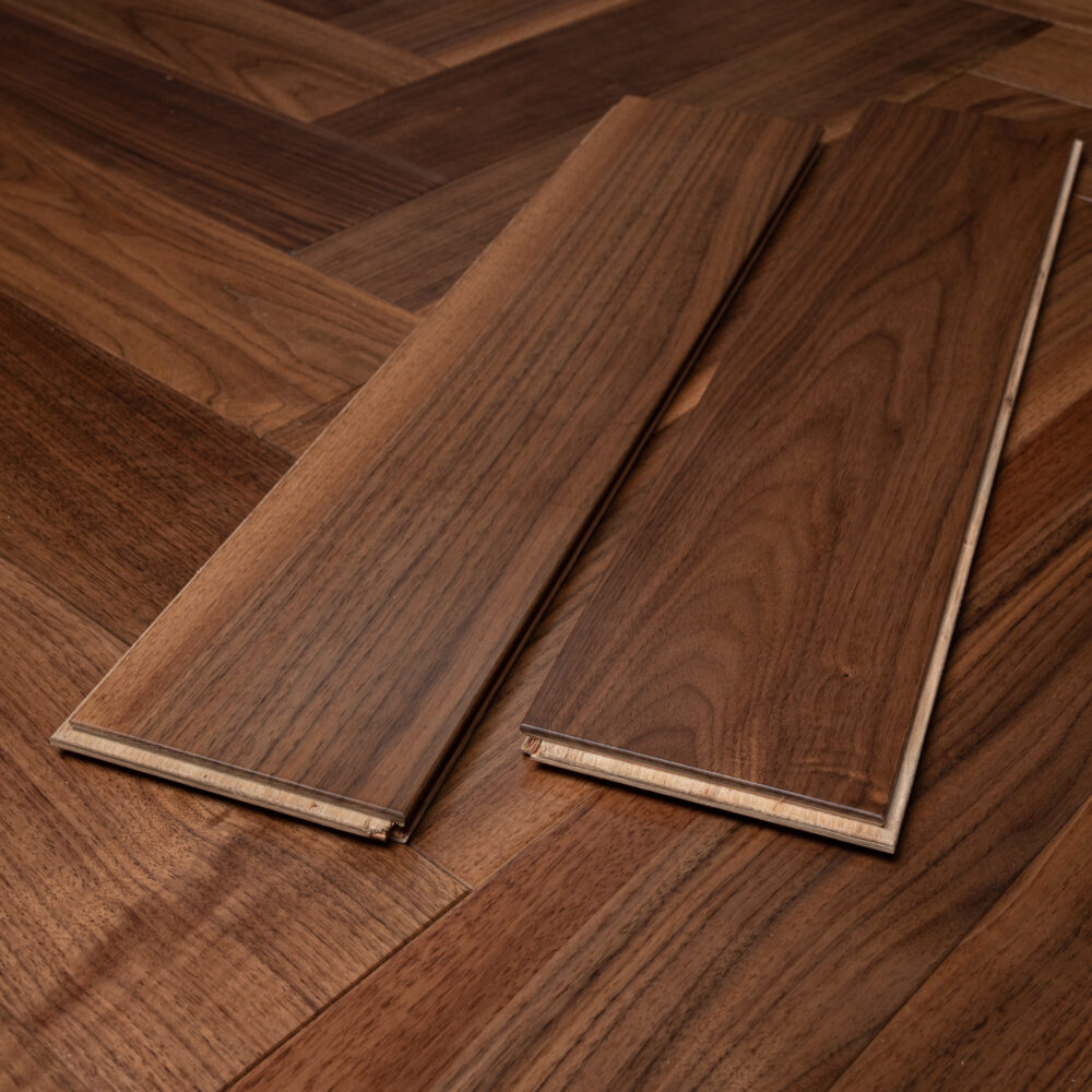 American Walnut Lacquered Herringbone