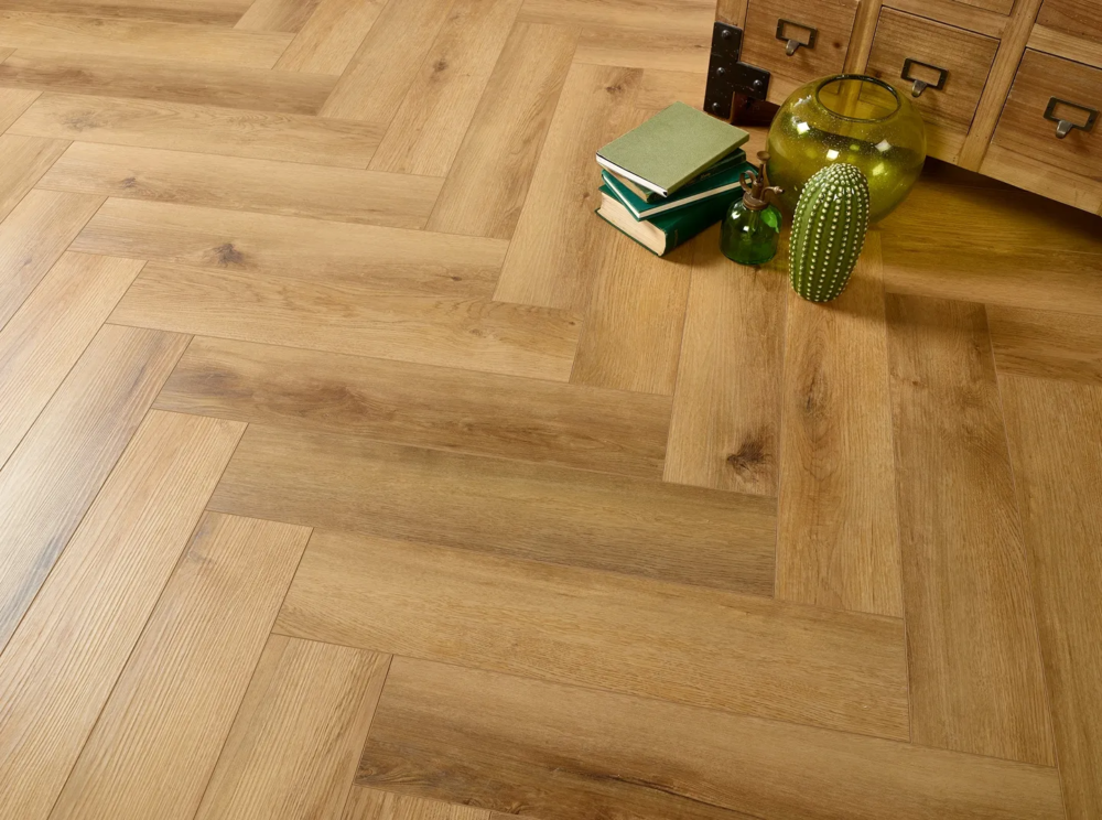 Hydroloc SPC Warm Oak Herringbone