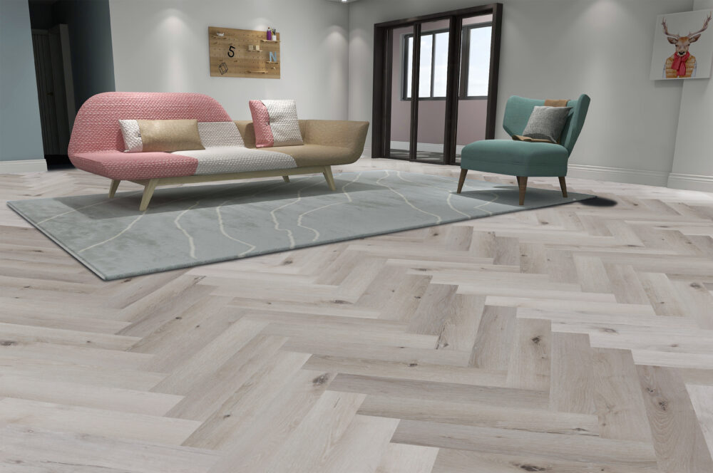 Nordikka LVT White Maple Herringbone