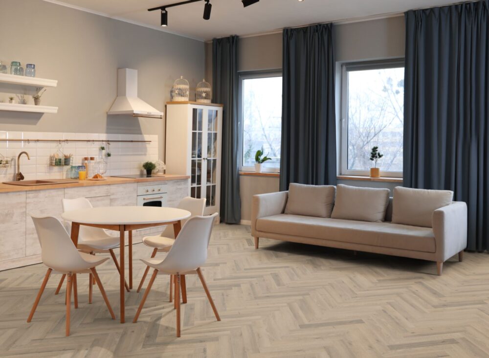 Lignum Fusion Greige Oak 12mm Herringbone - Image 2