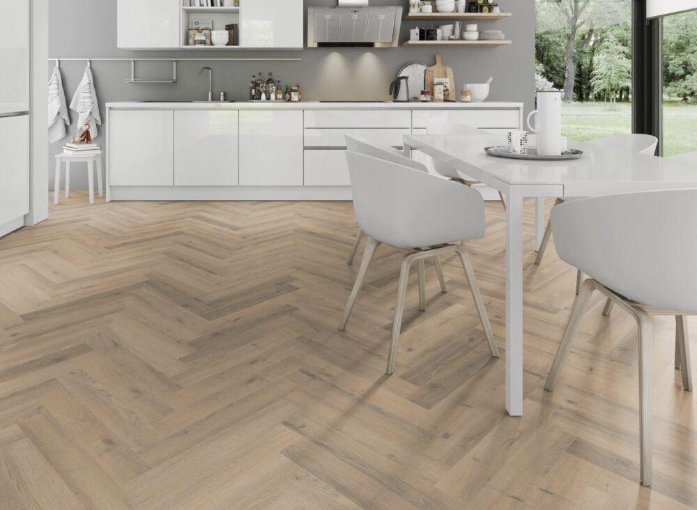 Lignum Fusion Greige Oak 12mm Herringbone - Image 5