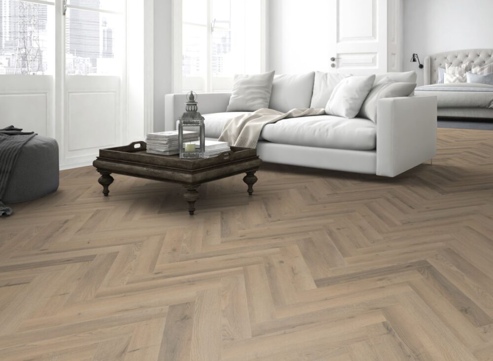 Lignum Fusion Greige Oak 12mm Herringbone - Image 6