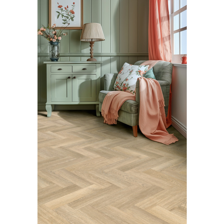 Brampton Chase Studio Designs Herringbone Blonde Oak 16x4