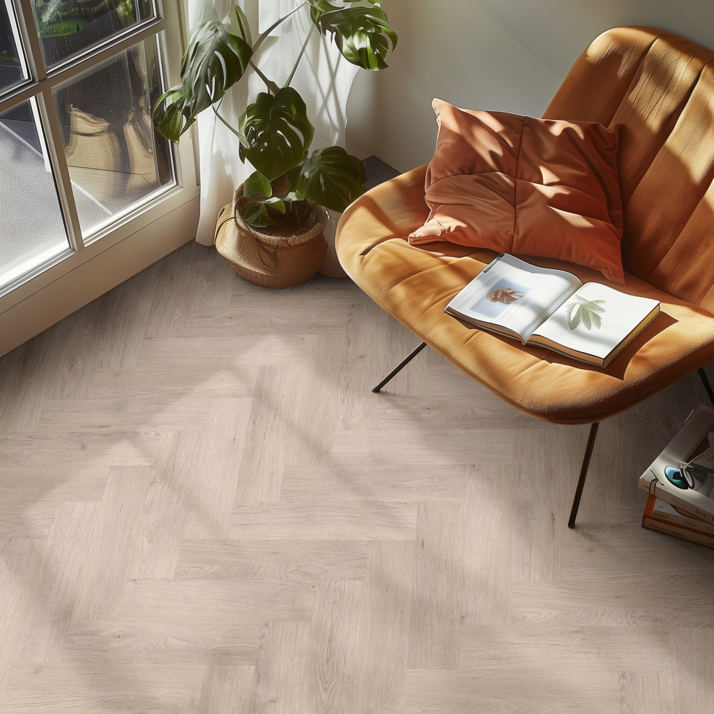 Brampton Chase Studio Designs Herringbone Ivory White 16x4