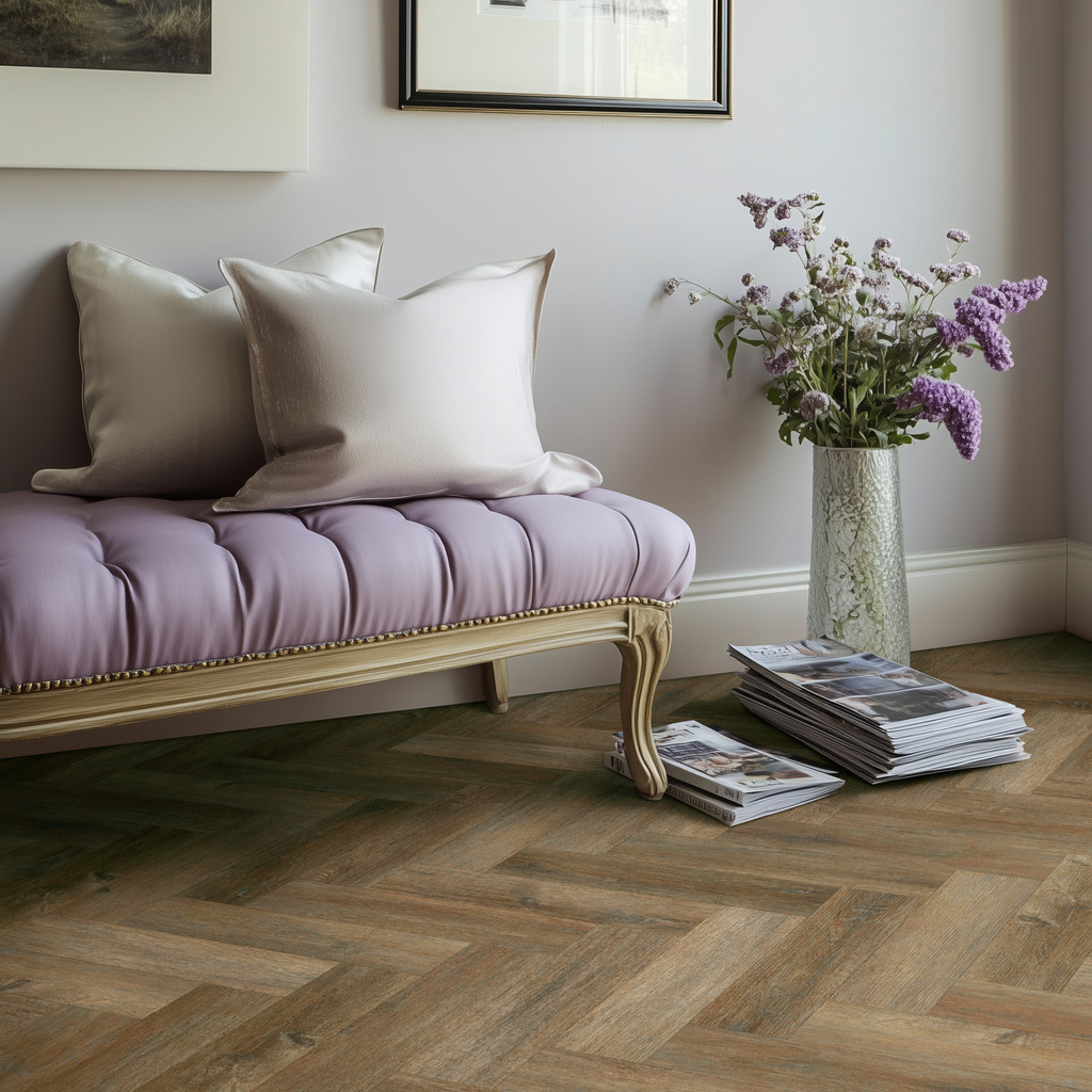 Brampton Chase Studio Designs Herringbone Smoky Bay 16x4