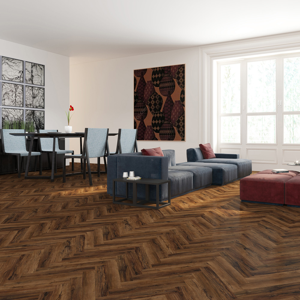 Brampton Chase Studio Designs Herringbone Chicory Haze 24x4.5