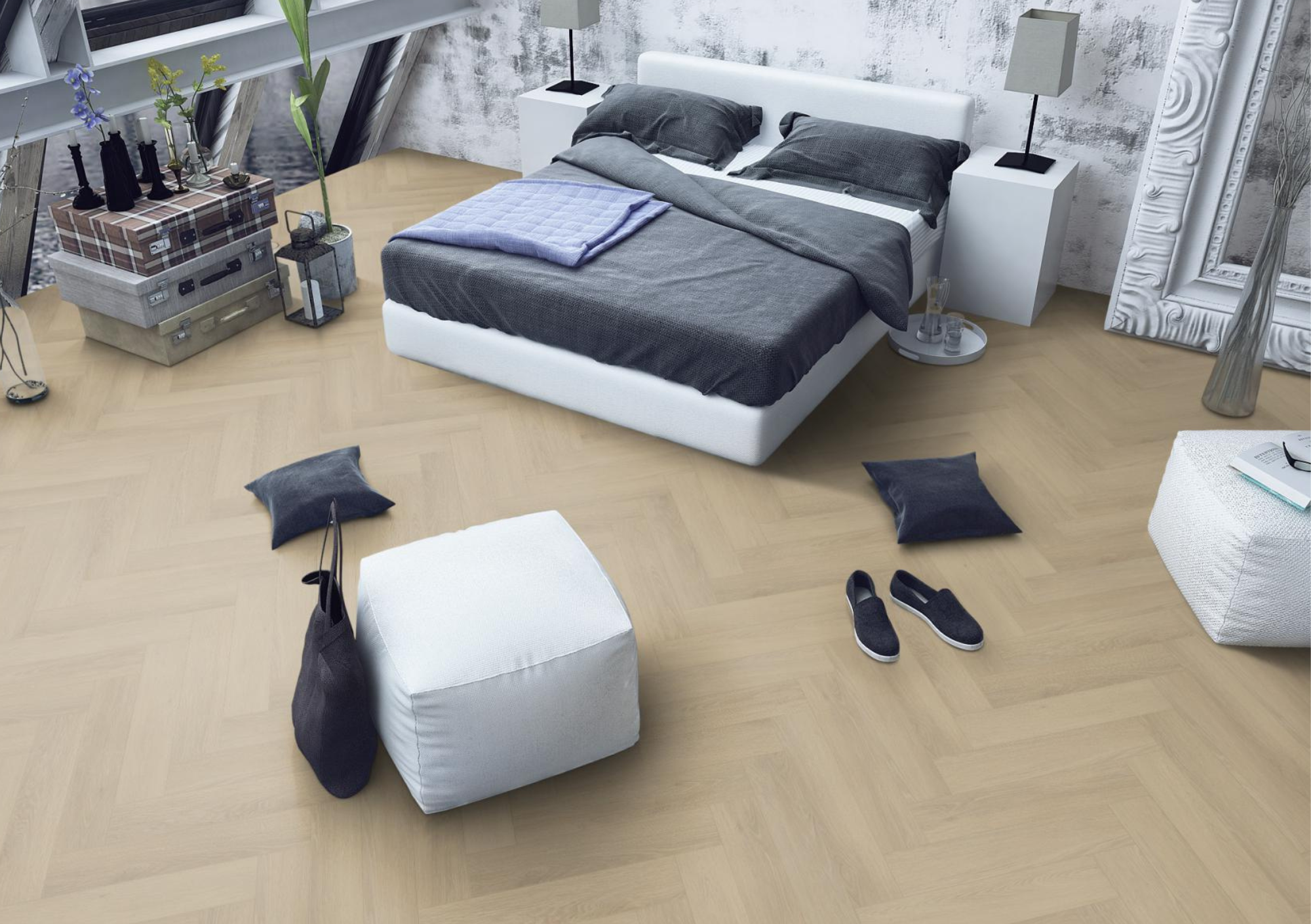 Lignum LVT Linen Oak Herringbone - Image 2