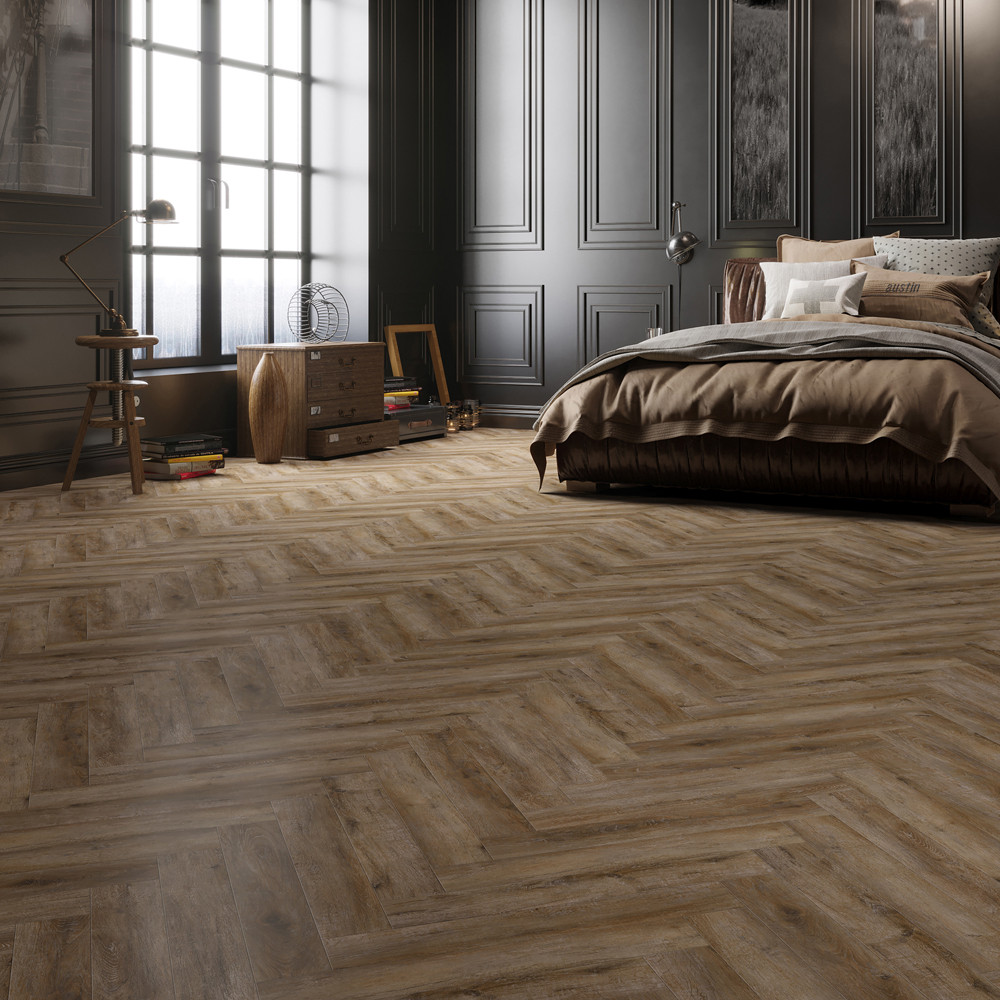 Brampton Chase Studio Designs Herringbone Smokey Bay 24x4.5