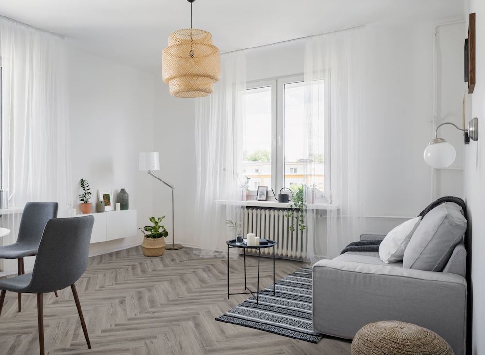 Lignum LVT Rustic Grey Oak Herringbone - Image 2