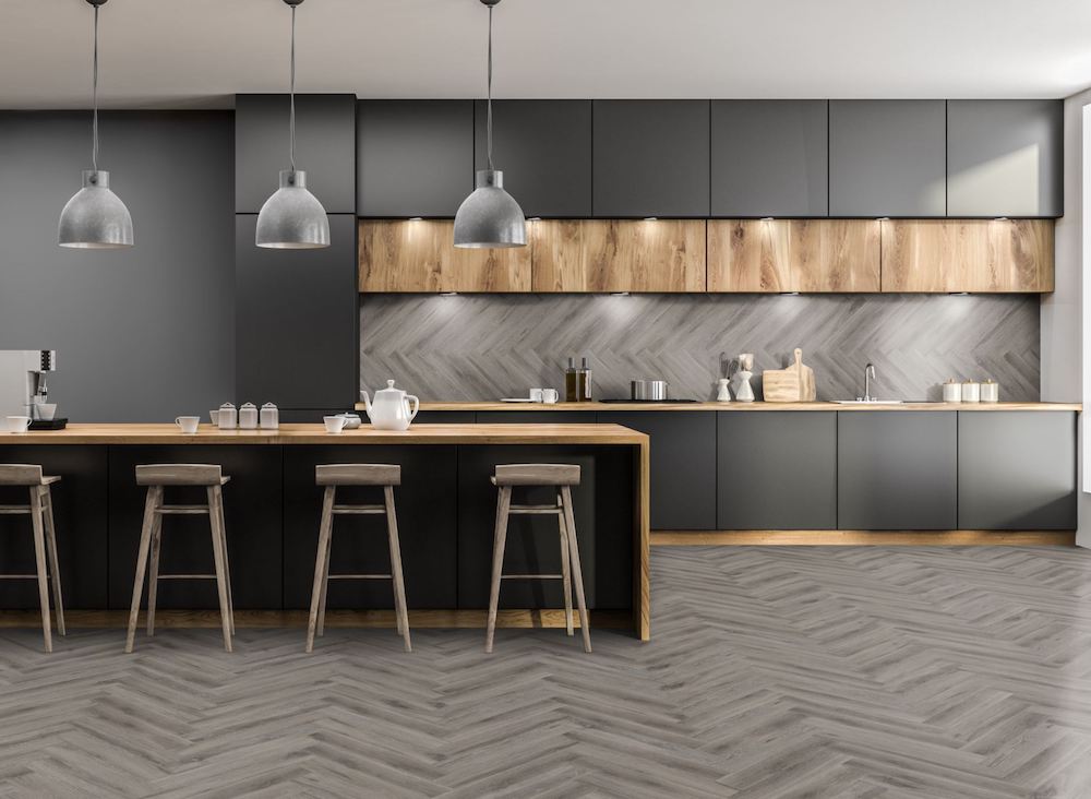 Lignum LVT Rustic Grey Oak Herringbone - Image 3